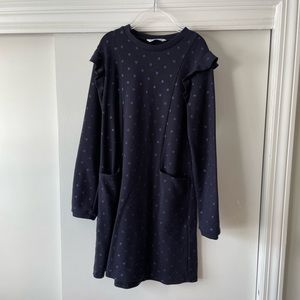 Mayoral Navy Dress with Glitter Dots